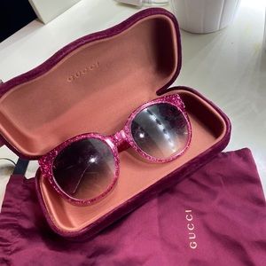 Pink Glitter Gucci Sunglasses